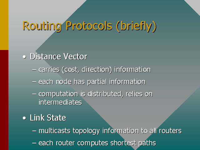 Routing Protocols (briefly)